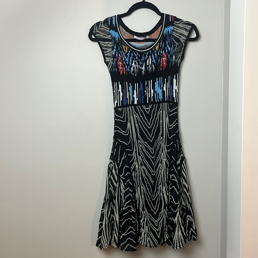 ANTHROPOLOGIE Didier Parakian knit dress multicolor print
